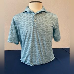 johnnie-O Prep-Formance Golf Shirt.  Floral - Size Medium.